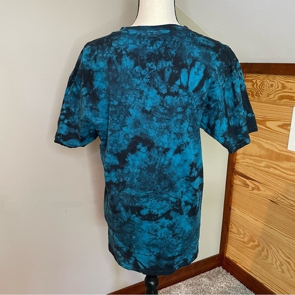 Port & Company Blue Black Tie Dye Louisiana Home Grown Short Sleeve Tee Medium - Picture 3 of 8